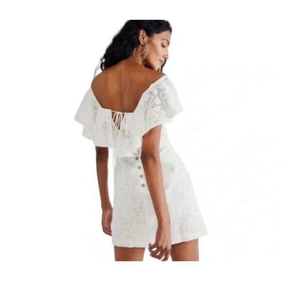 Free People Girl Crush Lace Mini Dress Size Medium - Picture 2 of 8
